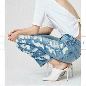 3X1 Women's Distressed W3 Higher Ground Boyfriend Dosa Jeans 27